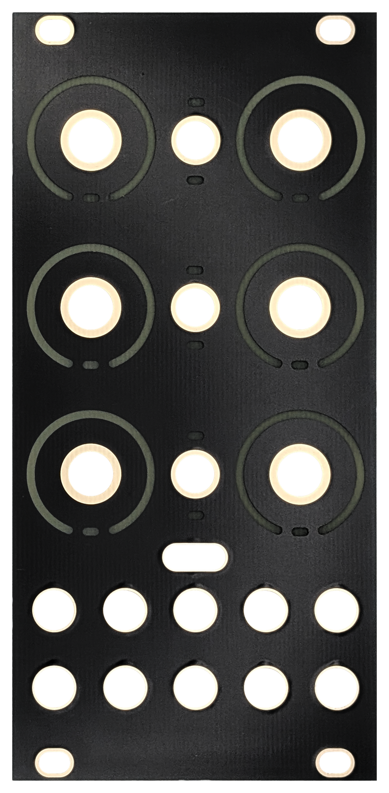 Blank - Black panel, back view