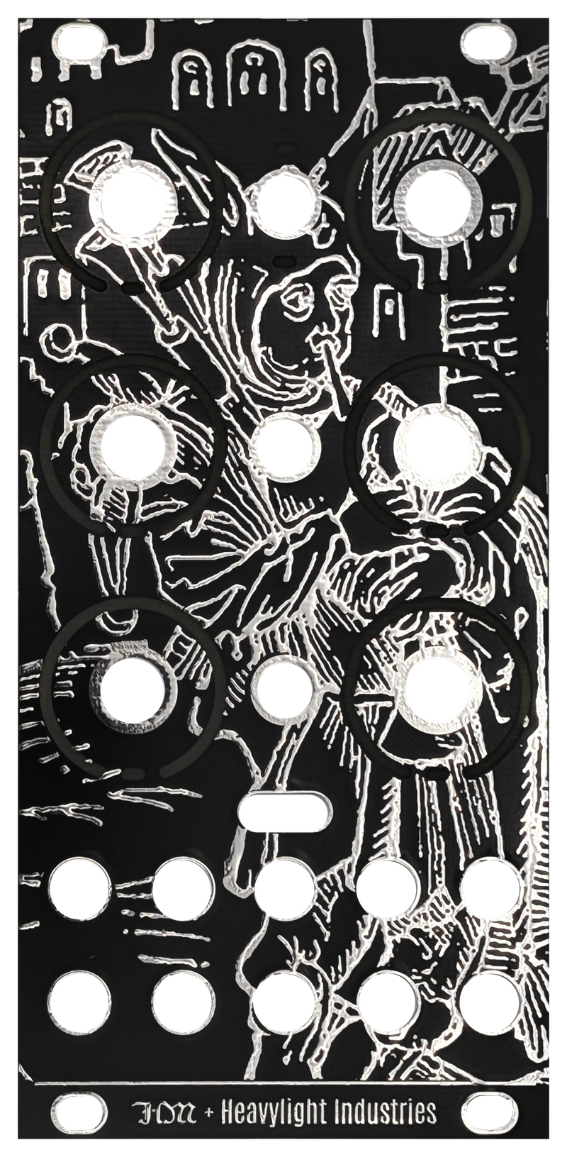 Capicola front panel with silver illustration, reverse view
